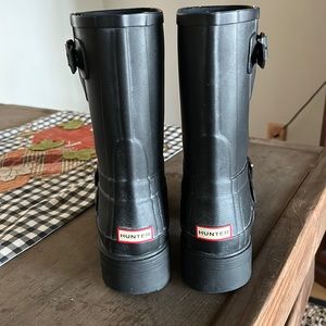 Hunter black Moto boots size 8